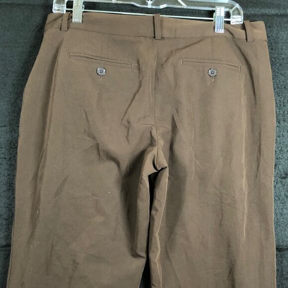 Express Womens Pants Brown Editor Wide Leg Mid Rise Career Stretch 8 Regular - Picture 11 of 12